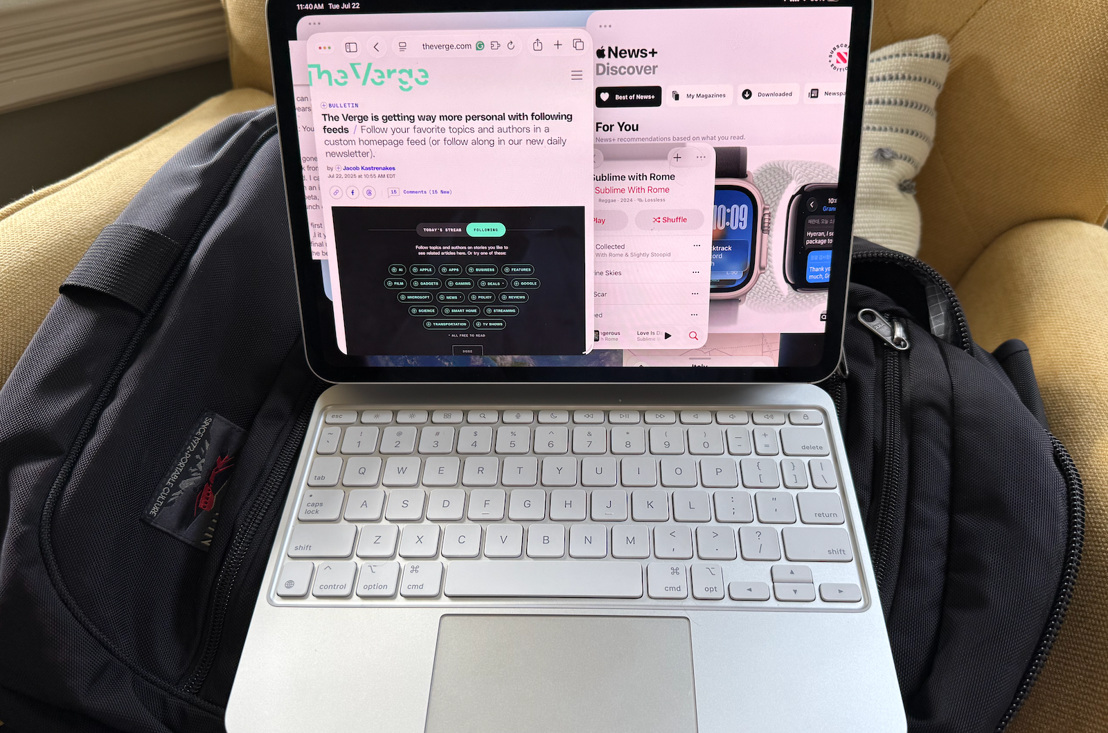 I’ll travel with just my iPad.